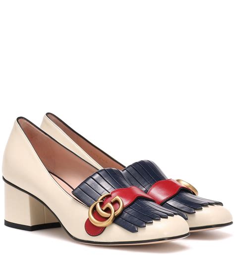 gucci marmont loafer pumps|Gucci kitten heel pumps.